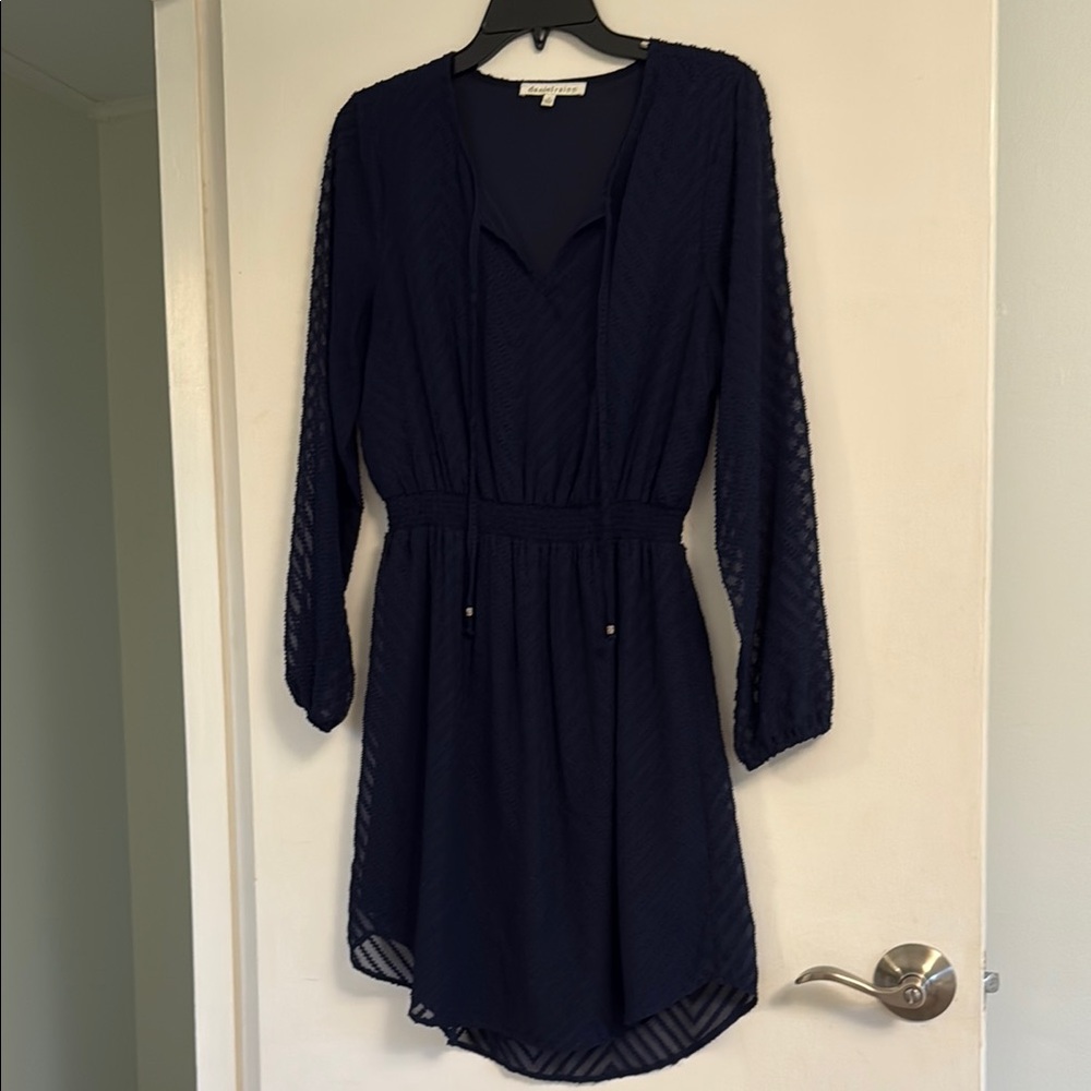 Navy chevron dress